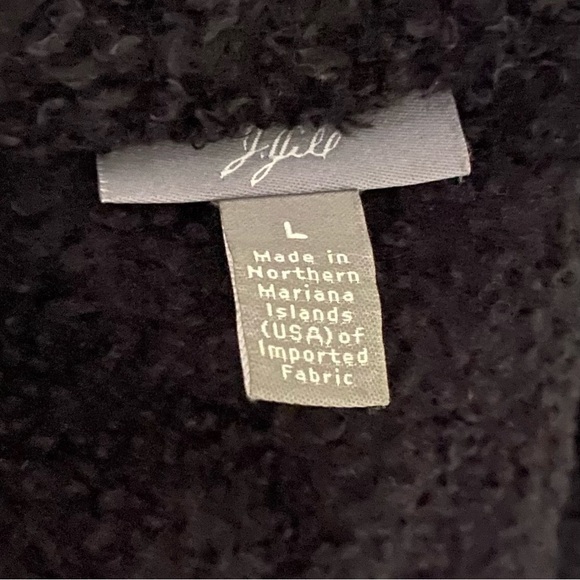 J. JILL Jacket Plush Teddy Fleece Zipper Black Long Sleeve Women's Size… - Picture 13 of 15